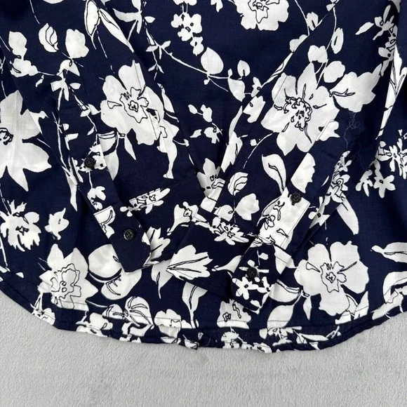 Lauren Ralph Lauren Slim Fit Floral Stretch Cotton Button Down Shirt Women's 4 - Picture 11 of 13
